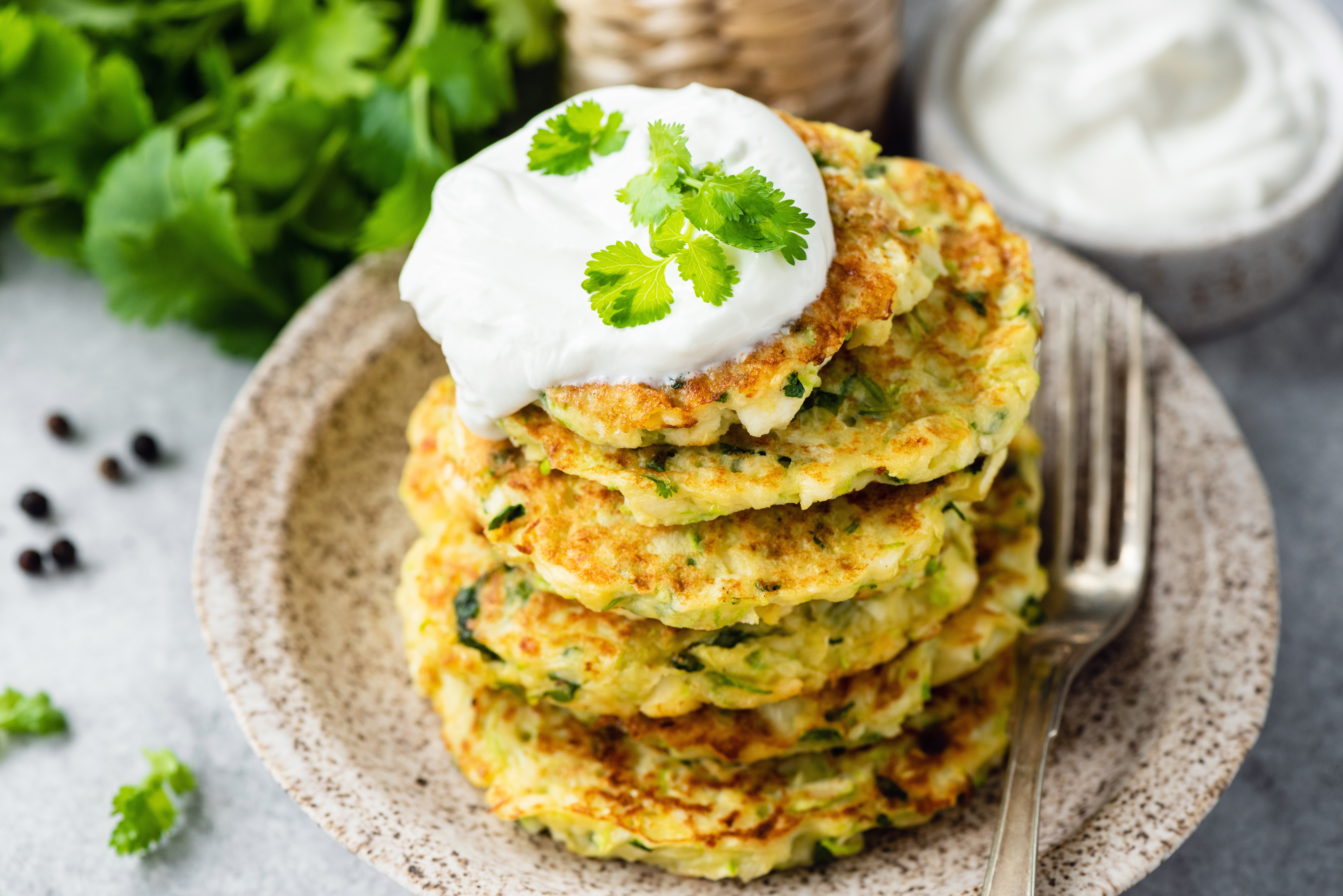 Easy courgette fritters
